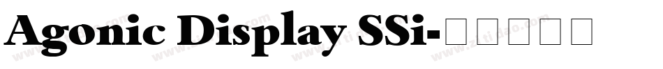Agonic Display SSi字体转换